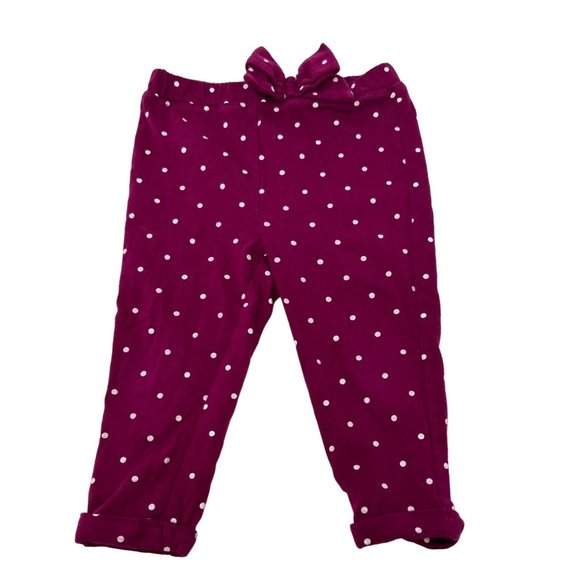 Baby Girl's Leggings - 4 Pair in Blue Denim, Pink, Burgundy, & Black - Size 12 M - Picture 6 of 10